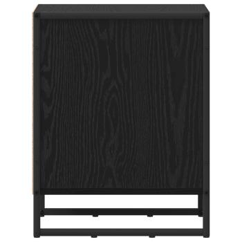 Nachttisch 2 pcs Schwarz Eichen-Optik 39,5 x 30 x 50 cm