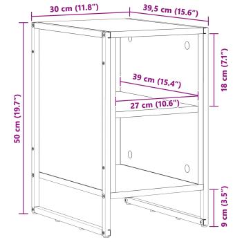 Nachttisch Altholz 39,5 x 30 x 50 cm Holzwerkstoff