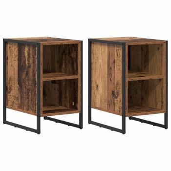 Nachttisch 2 pcs Altholz 39,5 x 30 x 50 cm Holzwerkstoff
