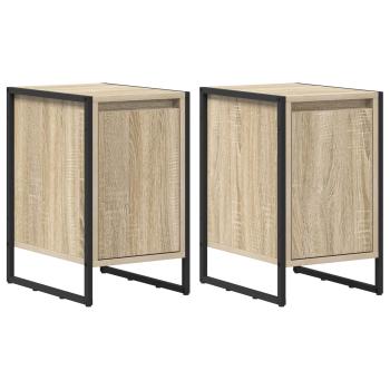 Nachttisch 2 pcs Sonoma 39,5 x 30 x 50 cm Holzwerkstoff