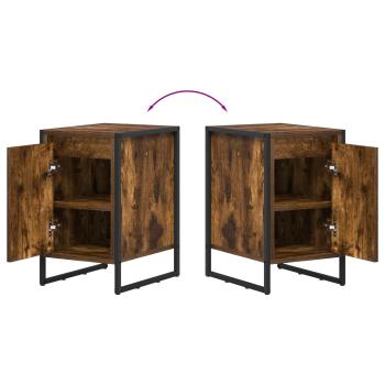 Nachttisch 2 pcs Raucharbe 39,5 x 30 x 50 cm Holzwerkstoff