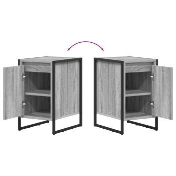 Nachttisch Graues Sonoma 39,5 x 30 x 50 cm Holzwerkstoff