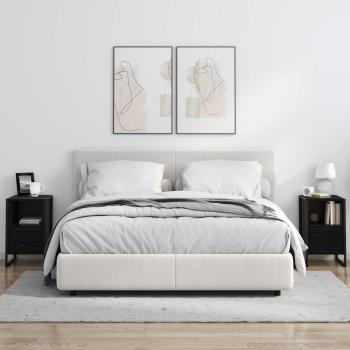 Nachttisch 2 pcs Schwarz Eichen-Optik 39,5 x 30 x 50 cm