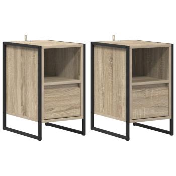 Nachttisch 2 pcs Sonoma 39,5 x 30 x 50 cm Holzwerkstoff