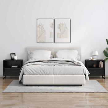 Nachttisch Schwarz Eichen-Optik 50 x 39,5 x 50 cm Holzwerkstoff