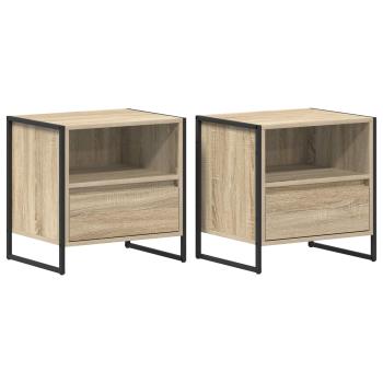 Nachttisch 2 pcs Sonoma 50 x 39,5 x 50 cm Holzwerkstoff