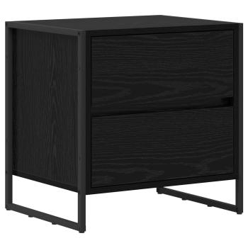 Nachttisch Schwarz Eichen-Optik 50 x 39,5 x 50 cm Holzwerkstoff