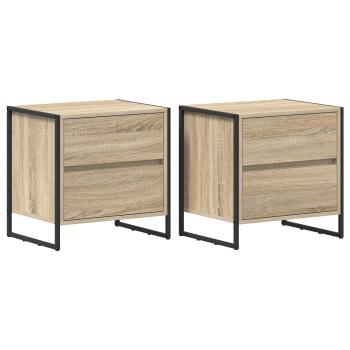Nachttisch 2 pcs Sonoma 50 x 39,5 x 50 cm Holzwerkstoff
