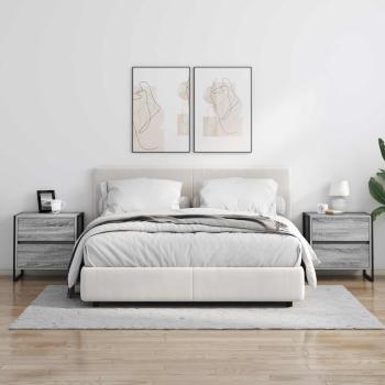 Nachttisch Graues Sonoma 50 x 39,5 x 50 cm Holzwerkstoff