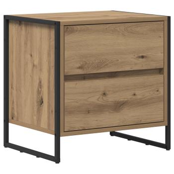 Nachttisch 2 pcs Kunsthandwerk Eiche 50 x 39,5 x 50 cm