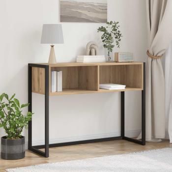 ARDEBO.de - Beistelltisch mit Speicher Kunsthandwerk Eiche 100 x 36 x 75 cm