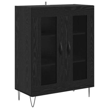 Sideboard Schwarz Eichen-Optik 69,5 x 34 x 90 cm Holzwerkstoff