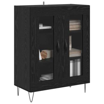 Sideboard Schwarz Eichen-Optik 69,5 x 34 x 90 cm Holzwerkstoff
