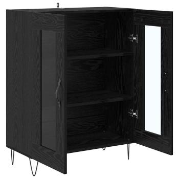 Sideboard Schwarz Eichen-Optik 69,5 x 34 x 90 cm Holzwerkstoff