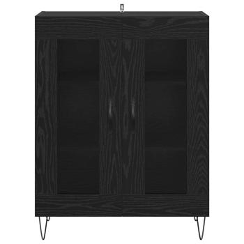 Sideboard Schwarz Eichen-Optik 69,5 x 34 x 90 cm Holzwerkstoff