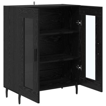 Sideboard Schwarz Eichen-Optik 69,5 x 34 x 90 cm Holzwerkstoff