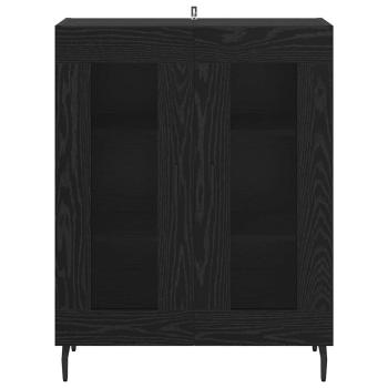 Sideboard Schwarz Eichen-Optik 69,5 x 34 x 90 cm Holzwerkstoff