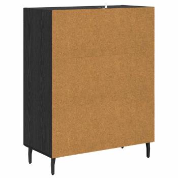 Sideboard Schwarz Eichen-Optik 69,5 x 34 x 90 cm Holzwerkstoff