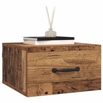 Nachttisch mit Schubladen Altholz 35 x 35 x 20 cm Holzwerkstoff