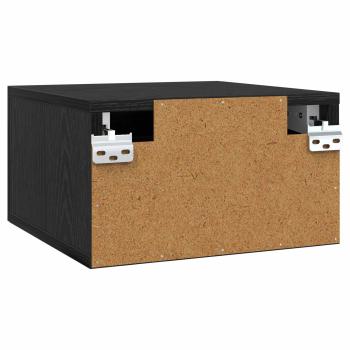 Nachttisch Schwarz Eichen-Optik 35 x 35 x 20 cm Holzwerkstoff