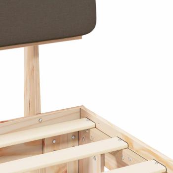 Bettgestell mit gepolstertem Kopfteil Taupe 200 x 200 cm