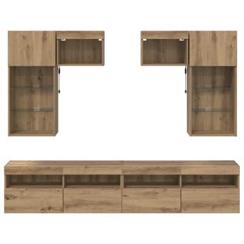 TV-Wandgeräte 6 pcs Altholz 100 x 30 x 40 cm Holzwerkstoff