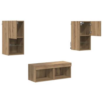 TV-Wandregale 4 pcs Artisan-Eiche 30,5 x 30 x 60 cm