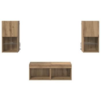 TV-Wandregale 4 pcs Artisan-Eiche 30,5 x 30 x 60 cm