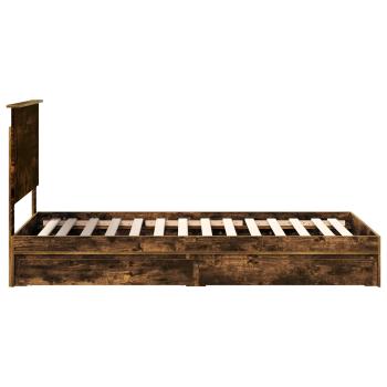 Bettrahmen Geräucherte Eiche 75 x 190 cm Holzwerkstoff