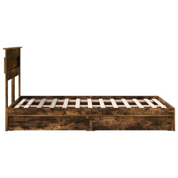 Bettrahmen Geräucherte Eiche 135 x 190 cm Holzwerkstoff