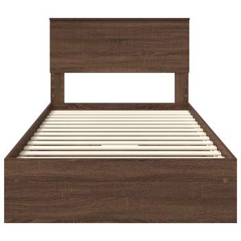 Bettrahmen Braun Eichen-Optik 100 x 200 cm Holzwerkstoff