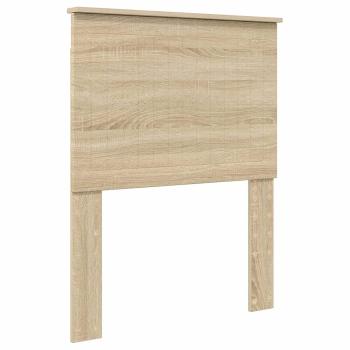 Bettrahmen Sonoma Eiche und Silber 75 x 190 cm Holzwerkstoff