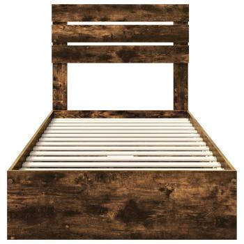 Bettrahmen Geräucherte Eiche 100 x 200 cm Holzwerkstoff