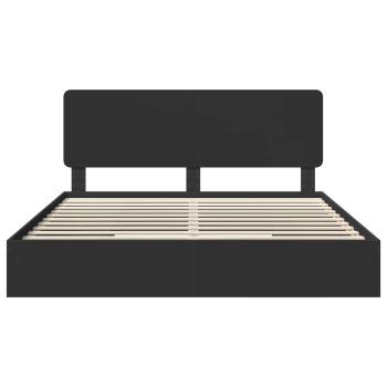 Bettrahmen mit Schubladen Schwarz 200 x 200 cm Holzwerkstoff