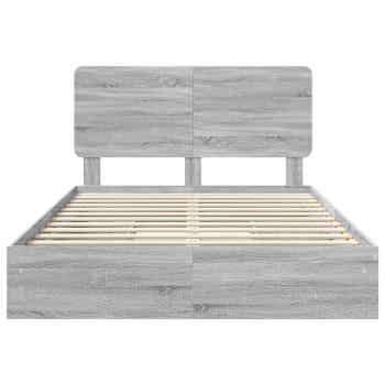 Bettrahmen Graues Sonoma 140 x 200 cm Holzwerkstoff