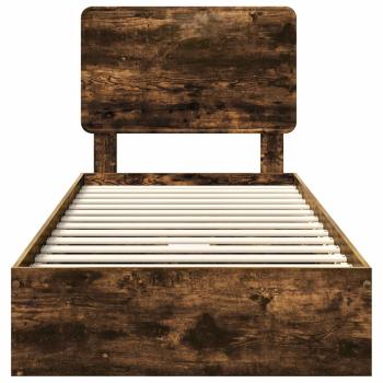 Bettrahmen Geräucherte Eiche 90 x 200 cm Holzwerkstoff