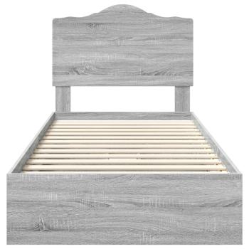 Bettrahmen Graues Sonoma 100 x 200 cm Holzwerkstoff