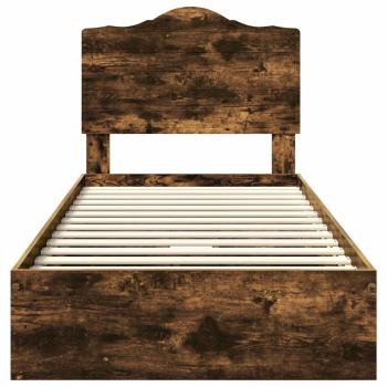 Bettrahmen Geräucherte Eiche 90 x 190 cm Holzwerkstoff