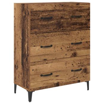 Highboard Wandmontiert Altholz 69,5 x 34 x 180 cm Holzwerkstoff