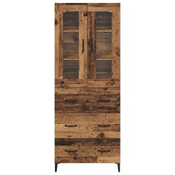Highboard Wandmontiert Altholz 69,5 x 34 x 180 cm Holzwerkstoff