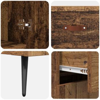 Highboard Wandmontiert Altholz 69,5 x 34 x 180 cm Holzwerkstoff