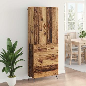 Highboard Wandmontiert Altholz 69,5 x 34 x 180 cm Holzwerkstoff