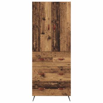 Highboard Wandmontiert Altholz 69,5 x 34 x 180 cm Holzwerkstoff