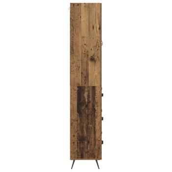 Highboard Wandmontiert Altholz 69,5 x 34 x 180 cm Holzwerkstoff