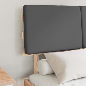 Bettgestell mit gepolstertem Kopfteil Dunkelgrau 120 x 200 cm