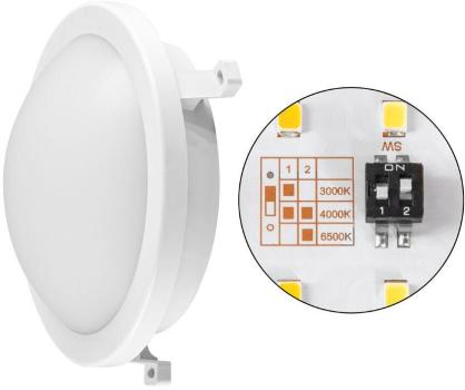 ARDEBO.de EVN LED Wandanbau, IP54, 220-240V, 12W, 3000K, 4000K, 6500K, 1100lm, 1200lm, 1150lm, weiß (LAR120125)