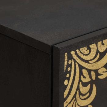 Sideboard 2 pcs Schwarz 60 x 33 x 75 cm Massivholz Mango