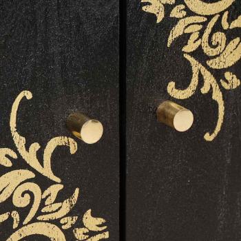 Badezimmerschrank-Set mit Regal 3 pcs Schwarz 180 x 33 x 75 cm