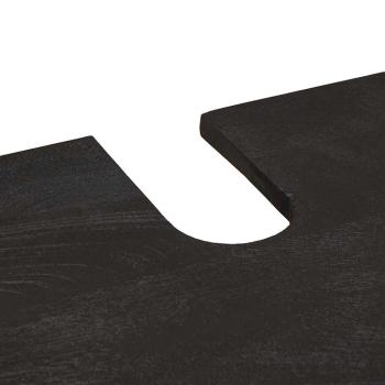 Badezimmerschrank-Set mit Tür 3 pcs Schwarz Massivholz Mango