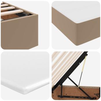 Aufbewahrungsbett mit Matratze Cappuccino 120 x 200 cm